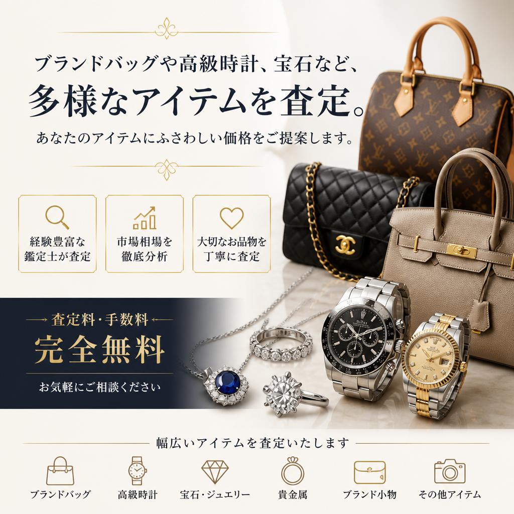 バッグ、時計、宝石の幅広いジャンル